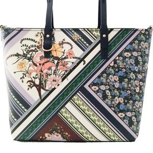Tory Burch Kerrington Homage To The Flower Patchwork Small Spring Zip Tote